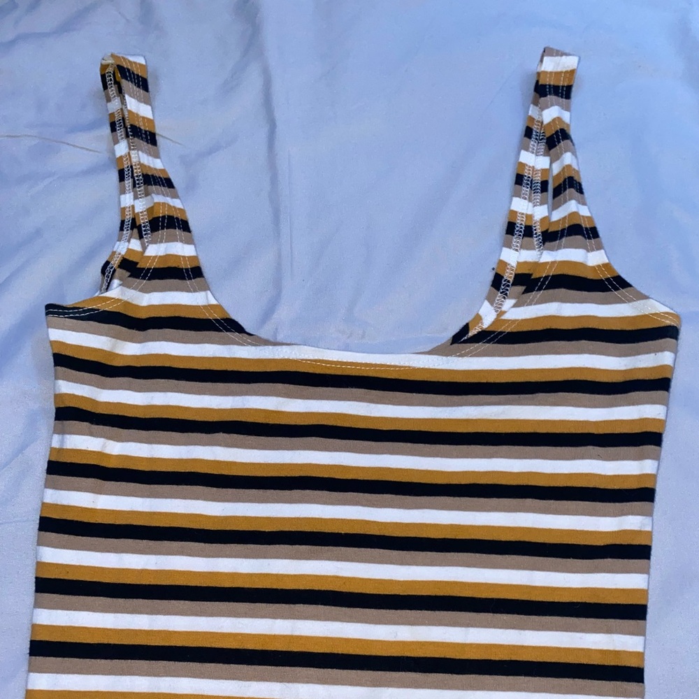 Midi bodycon stripped dress